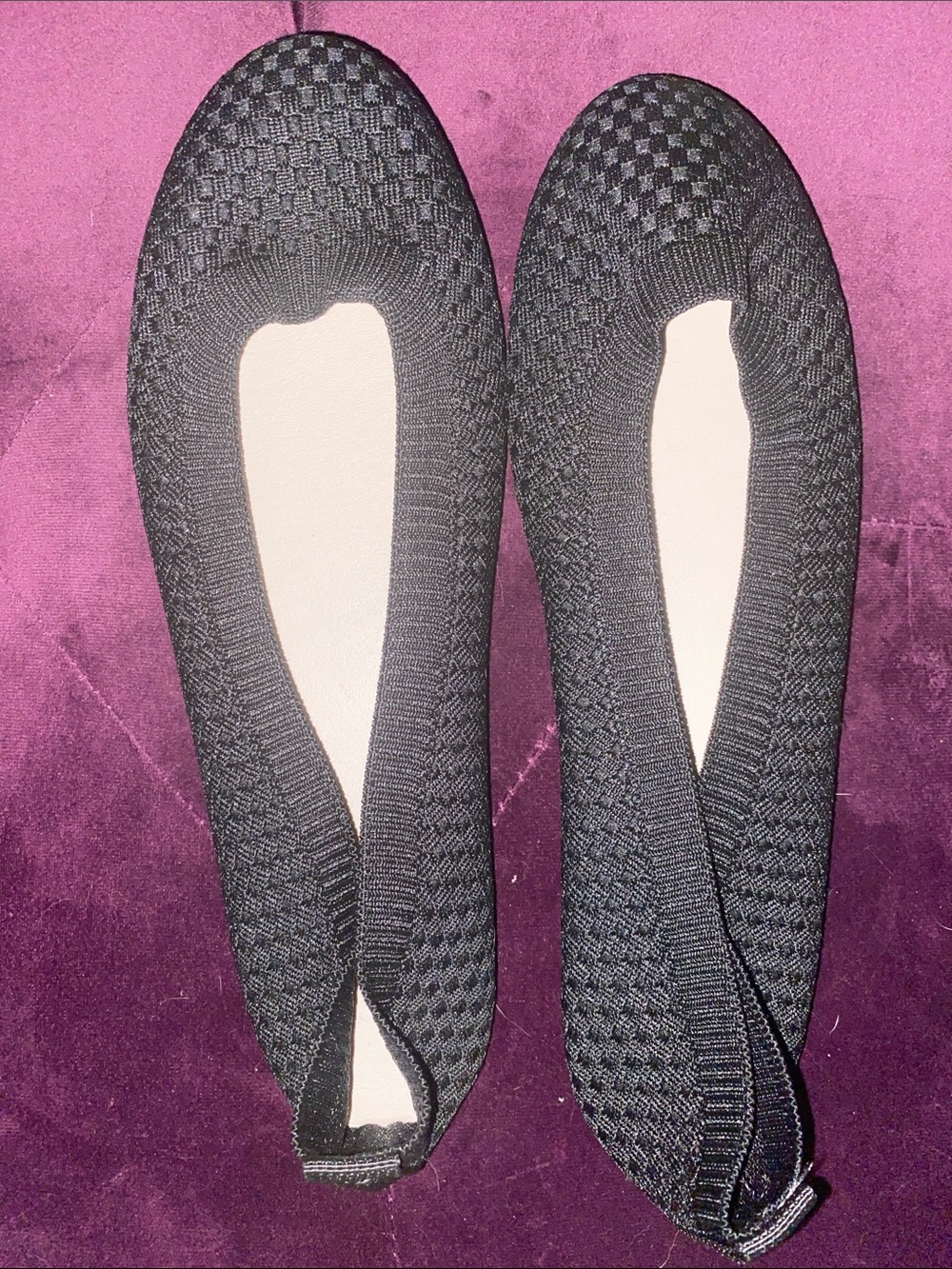 Forever 21 Black Knit Ballet Shoes